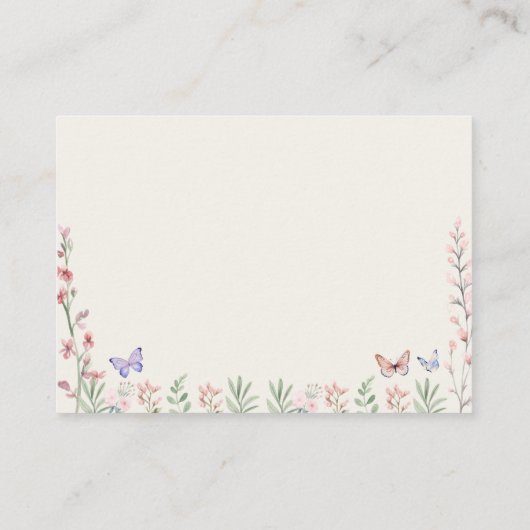 Modern Butterflies Vrijgezellenfeest Informatiekaartje (Achterkant)