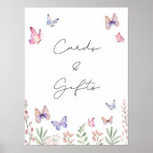 Modern Butterflies Vrijgezellenfeest Kaarten en ge Poster (Voorkant)