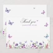 Modern Butterflies Vrijgezellenfeest Welkomstbord Bedankkaart (Voorkant / Achterkant)