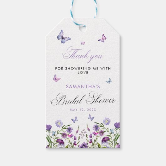 Modern Butterflies Vrijgezellenfeest Welkomstbord Cadeaulabel (Voorkant)