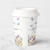 Modern Butterflies Vrijgezellenfeest Welkomstbord Papieren Bekers (Rechts)