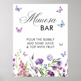 Modern Butterflies Vrijgezellenfeest Welkomstbord Poster