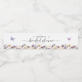 Modern Butterflies Vrijgezellenfeest Welkomstbord Waterfles Etiket (Enkel label)