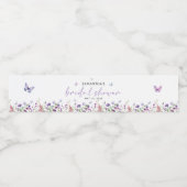 Modern Butterflies Vrijgezellenfeest Welkomstbord Waterfles Etiket (Enkel label)