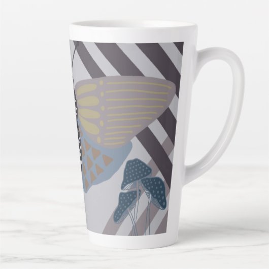 Modern Butterfly Latte Mok (Rechts)