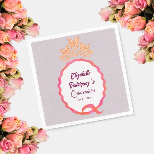 Modern Butterfly Tiara Crown Squiggle  Servet