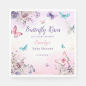 Modern Butterfly waterverf bloemenbaby shower Servet (Voorkant)