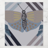 Modern Butterfly Wijn Etiket (Enkel label)