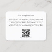 Modern Cabin Rental Property QR Code Visitekaartje (Achterkant)