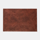 Modern cacao bruin faux leer deurmat (Voorkant)