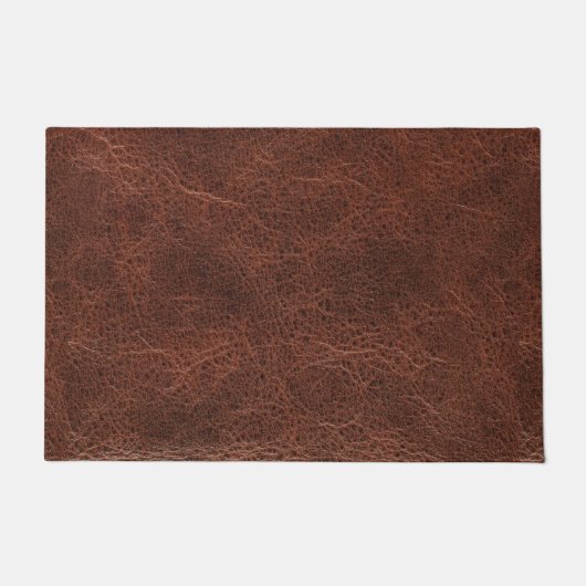 Modern cacao bruin faux leer deurmat (Voorkant)