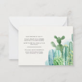 Modern Cacti we hebben adresaankondiging verplaats Notitiekaartje (Achterkant)