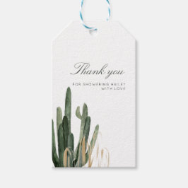 Modern Cactus Baby Gift Label - 2 x 3,5 inch Cadeaulabel