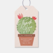 Modern Cactus Baby shower Dank u wel Cadeaulabel (Voorkant)