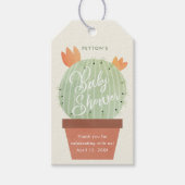 Modern Cactus Baby shower Dank u wel Cadeaulabel (Voorkant)