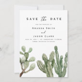 Modern Cactus Desert Boho redt de datum van het hu Kaart (Voorkant)