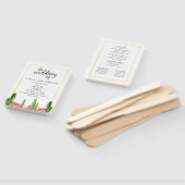 Modern Cactus en Floral Wedding Program Handwaaier (Niet-gemonteerd)