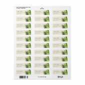 MODERN CACTUS FLORAL GARDEN WATERVERF ADRES ETIKET (Full Sheet)