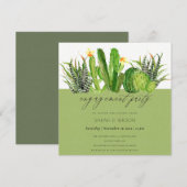 MODERN CACTUS FLORAL GARDEN WATERVERF VERLOVING KAART (Voorkant / Achterkant)