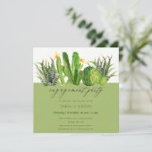 MODERN CACTUS FLORAL GARDEN WATERVERF VERLOVING KAART (Staand voorkant)