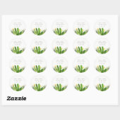 MODERN CACTUS FLORAL GARDEN WATERVERF WEDING RONDE STICKER (Vel)