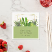MODERN CACTUS FLORAL GARDEN WATERVERF WEDING SERVET (Insitu)