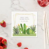 MODERN CACTUS FLORAL GARDEN WATERVERF WEDING SERVET (Insitu)