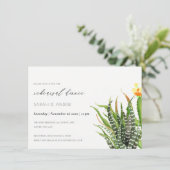 MODERN CACTUS GARDEN WATERVERF REHEARSAL DINNER KAART (Staand voorkant)