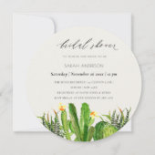 MODERN CACTUS GARDEN WATERVERF VRIJGEZELLENFEEST KAART (Voorkant)