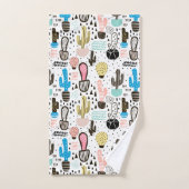 Modern Cactus Geometric Pattern Bad Handdoek (Handdoek)
