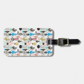 Modern Cactus Geometric Pattern Bagagelabel (Voorkant horizontaal)