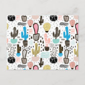 Modern Cactus Geometric Pattern Briefkaart (Voorkant)