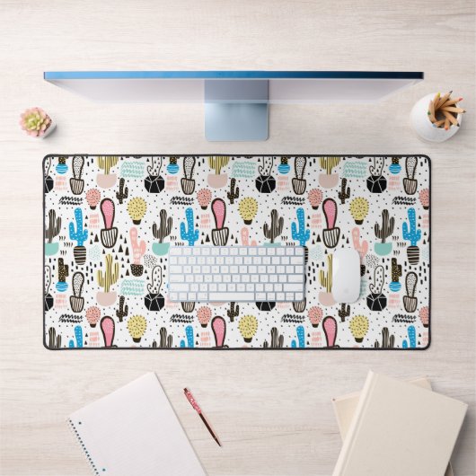 Modern Cactus Geometric Pattern Bureaumat (Kantoor 1)