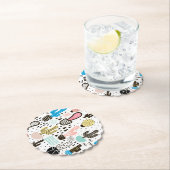 Modern Cactus Geometric Pattern Kartonnen Onderzetters (Insitu)