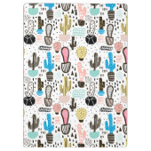 Modern Cactus Geometric Pattern Klembord (Achterkant)