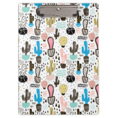 Modern Cactus Geometric Pattern Klembord (Voorkant)