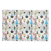 Modern Cactus Geometric Pattern Kussensloop (Achterkant-Links)