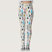 Modern Cactus Geometric Pattern Leggings (Voorkant)