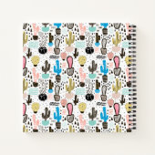 Modern Cactus Geometric Pattern Notitieboek (Achterkant)