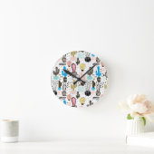 Modern Cactus Geometric Pattern Ronde Klok (Huis)