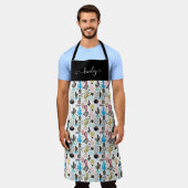 Modern Cactus Geometric Pattern Schort (Gedragen)