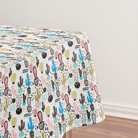 Modern Cactus Geometric Pattern Tafelkleed (Voorbeeld)