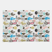 Modern Cactus Geometric Pattern Theedoek (Horizontaal)