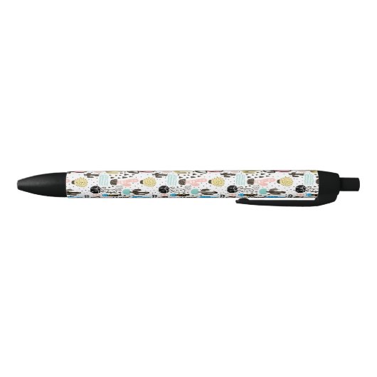 Modern Cactus Geometric Pattern Zwarte Inkt Pen (Bodem)