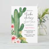Modern Cactus Nacho Gemiddeld Vrijgezellenfeest Kaart (Staand voorkant)