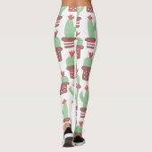 Modern Cactus Pot Plant Pattern Leggings (Achterkant)