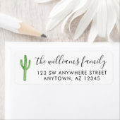 Modern Cactus Script Return Adres Etiket (Insitu)