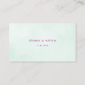 Modern Cactus Succulenten Bruiloft Website Kaart Visitekaartje (Achterkant)