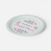 Modern Cactus Succulenten Waterverf Vrijgezellenfe Papieren Bordje (Gekanteld)