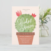 Modern Cactus Vrijgezellenfeest Kaart (Staand voorkant)